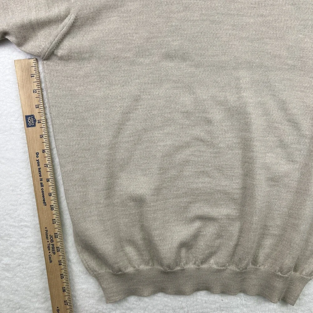 Brandini Sweater Mens Large Tall Woolmark 100% Merino Wool Crewneck Italy